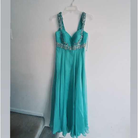 Turquoise sequin dress - Picture 1 of 3